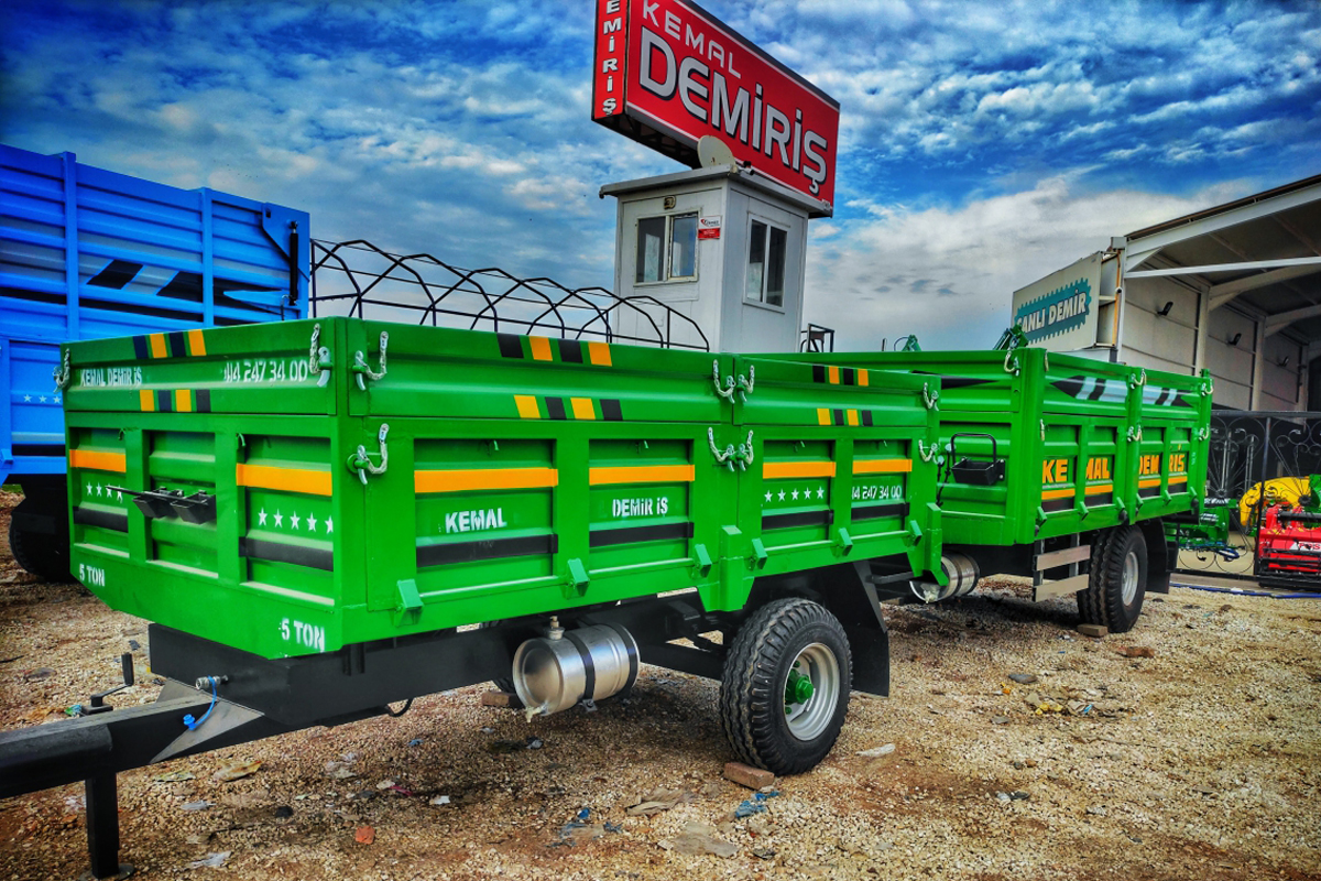 5 TON TEK DİNGİL İKİ LASTİK RÖMORK