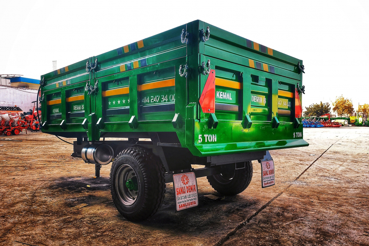 5 TON TEK DİNGİL İKİ LASTİK RÖMORK